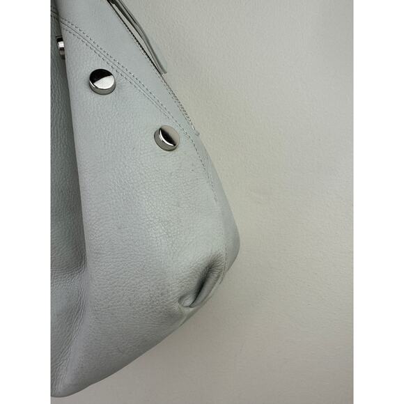 B. Makowsky Bone Handbag Leather Studded Pockets Handle Shoulder Hobo Bag USED - Picture 6 of 12